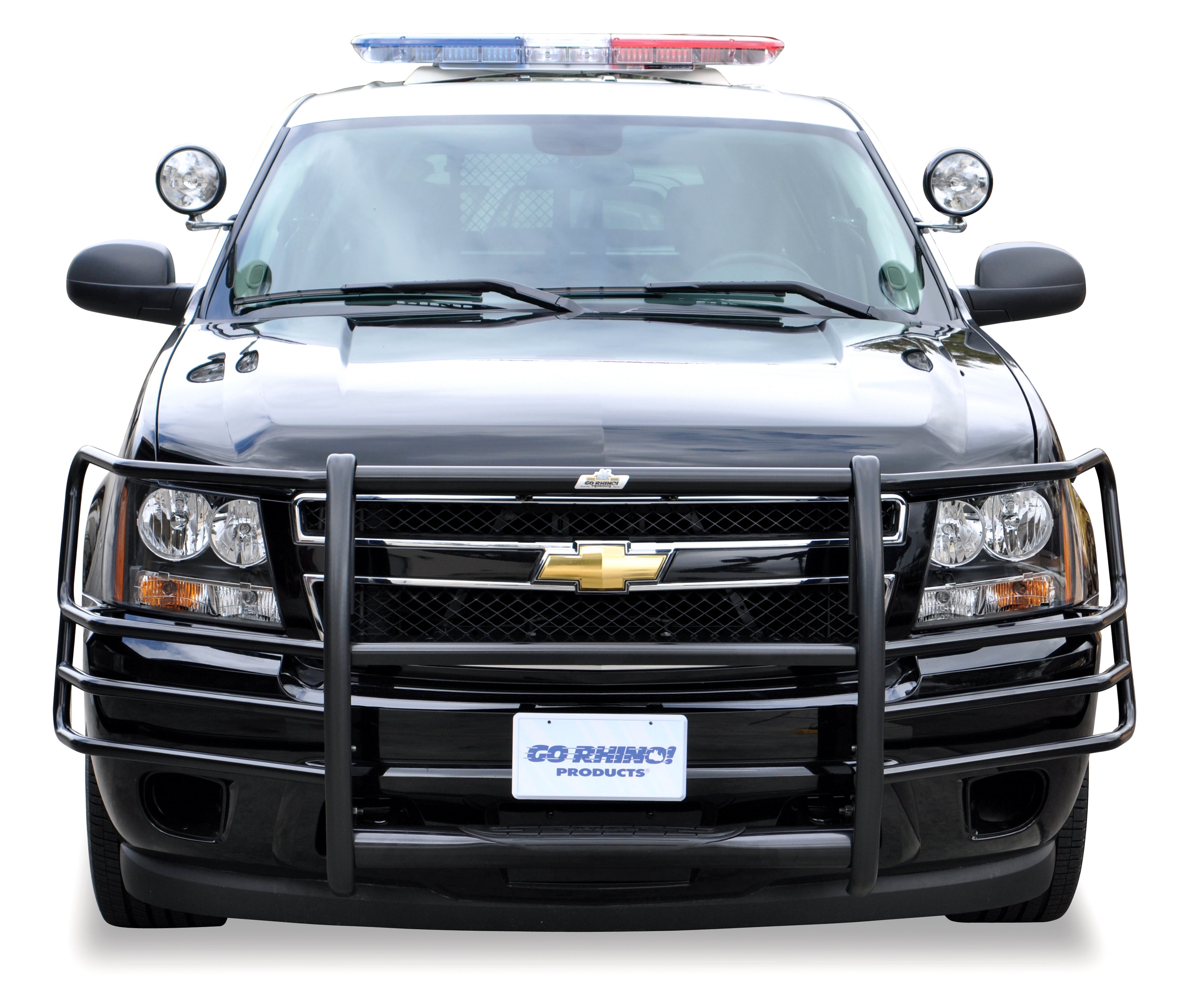 Front Bumper Grille Guard Brush Guard For 2007-2014 Chevy Tahoe, Suburban, Avalanche 1500 - Black Steel